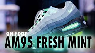 ON FOOT! Nike Air Max 95 Big Bubble Fresh Mint 🌱 Schopes 4K HJ5996-005