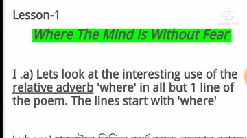 where the mind is without fear/class 7 English/sankardev shisu niketan
