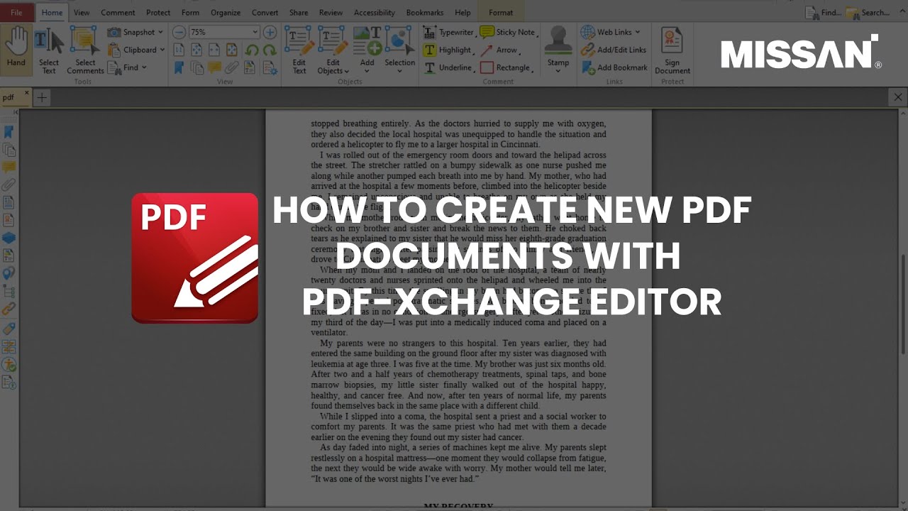 How to Create new PDF Documents with PDF XChange Editor | Missan ...