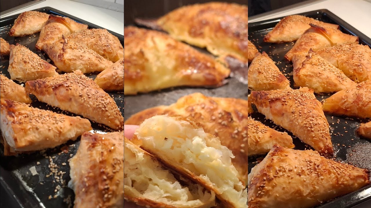 Trokutići sa sirom! Brzo, jednostavano i preukusno sa kupovnim jufkama/ Teigtaschen mit Käse Füllung