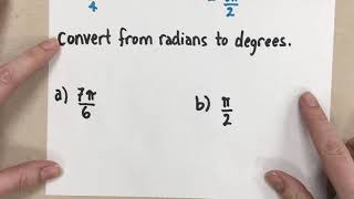 Converting between Degrees and Radians