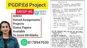 PGDP.Ed Project| IGNOU Solved Assignments Level Up Learning Simran Gumber