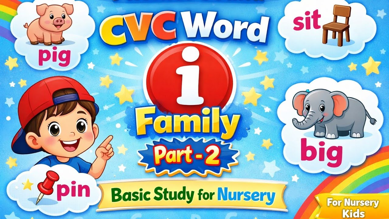 CVC word i family Part 2 | Phonics Sound | basic study for nursery