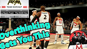 This is What Overthinking Gets Ya | NBA 2K18 Pro AM | 100% 1st Half Performance