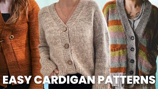 Cardigan Knitting for Beginners! 12 EASY Cardigan Patterns