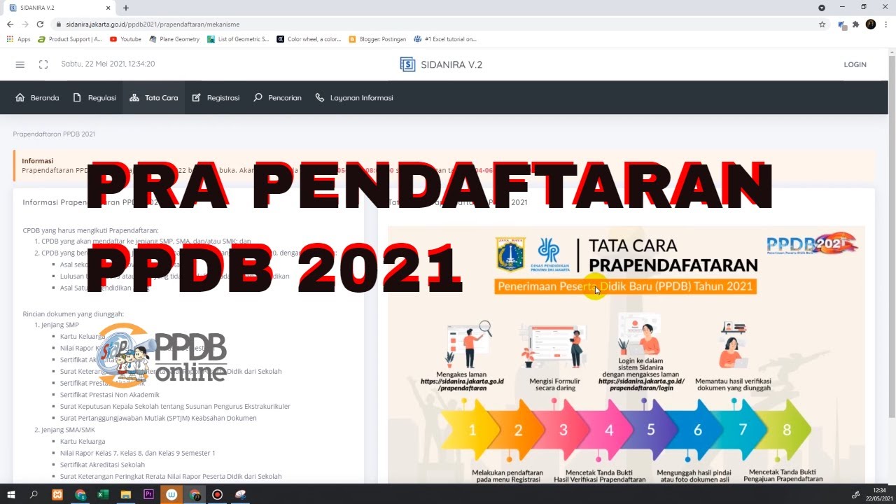 Pra Pendaftaran Ppdb 2021 Youtube