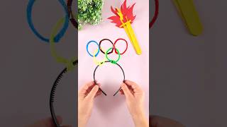 Olympic Rings Accessory 😇 #olympics #letsmove #olympicscraft
