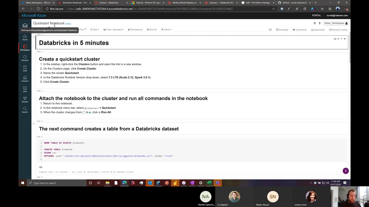 October 2020 VDUG- Databricks 101 - YouTube