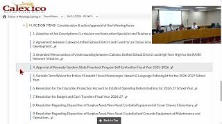 CUSD Board Meeting - June 11, 2026 - Part 1