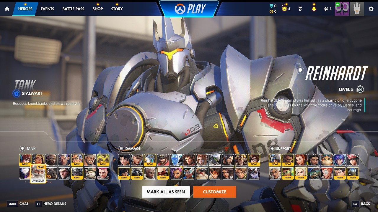 Overwatch REINHARDT 22E-0A-5D