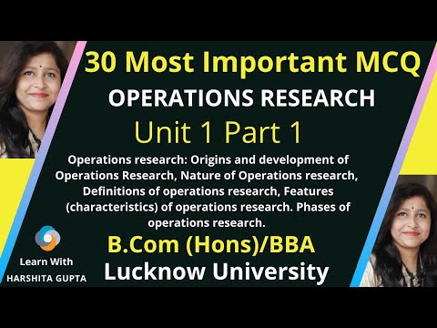 operations research is a mcq