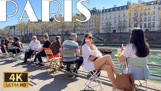 [🇫🇷Paris France 4K 120 FPS HDR Walking Tour] Paris🔥Hot Sunny Spring Saturday Walk  06/April/2025