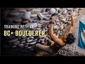 Training with an 8cv16 boulderer  aidan roberts and jim pope board climbing