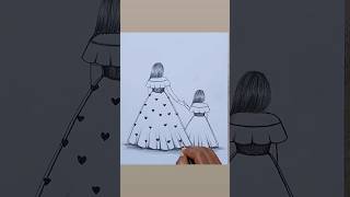 Happy mother's day drawing 🎉💐#shorts #mothersday #art #drawing #howtodraw #sketch #maa #girldrawing