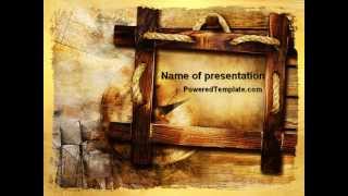 Wooden Frame PowerPoint Template by PoweredTemplate.com