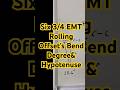 Rolling Offset Math Made Simple (3/4” EMT. #electrician # conduit  bending