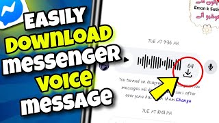 (2026 UPDATED) How to Download Messenger Voice Message - Android / iPhone