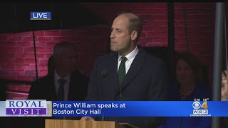 Prince William speaks at Boston City Hall
