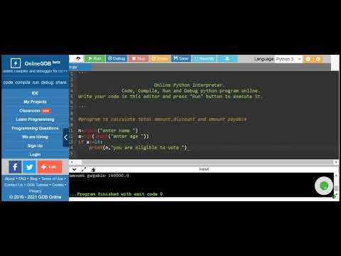 Online Python Interpreter - online editor