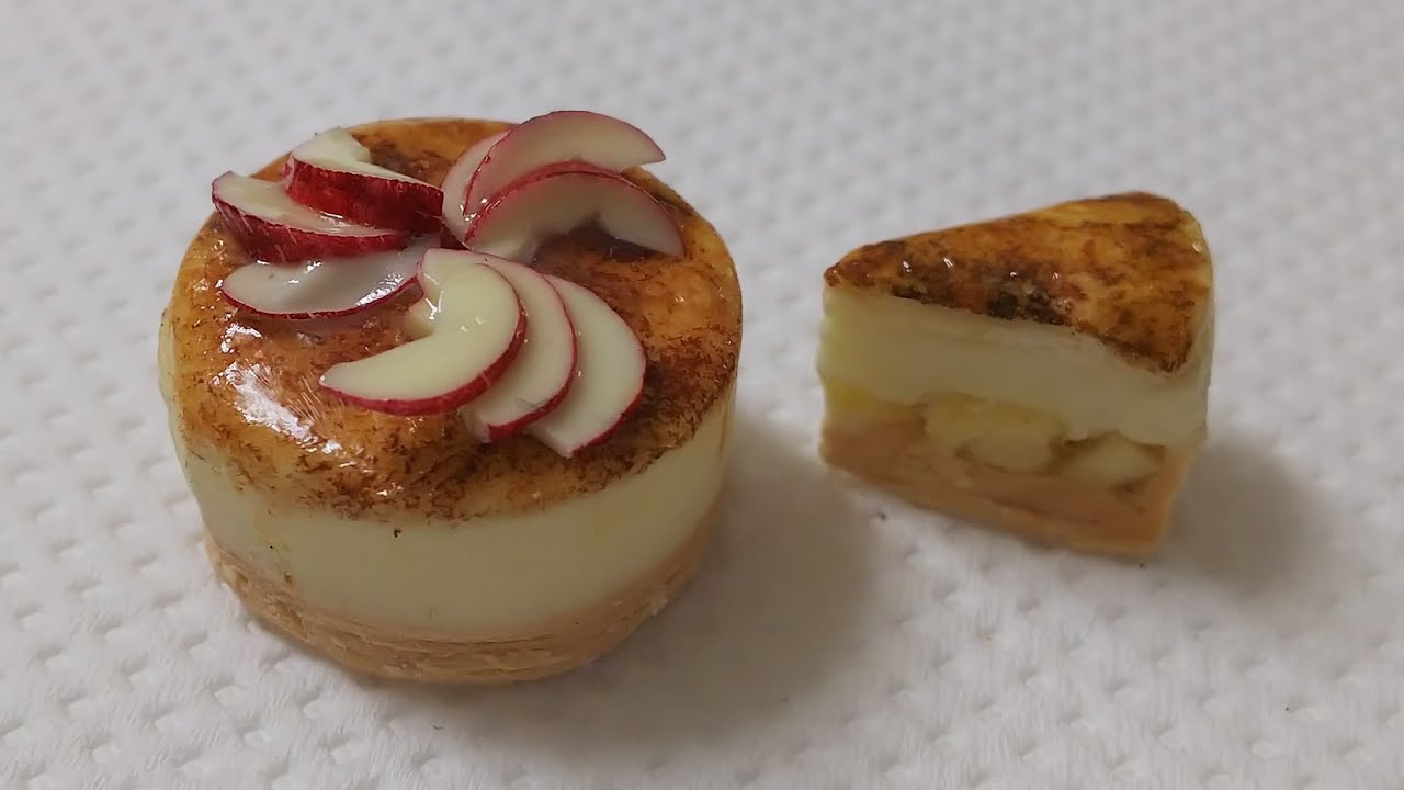 樹脂粘土でつくるミニチュアフード14 シブースト 作ってみた ホールケーキも Youtube