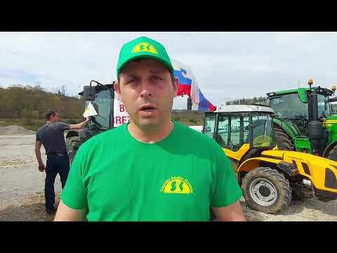 Protest kmetov v Nm, strokovni tajnik SKS Jernej Redek/DolenjskaNews