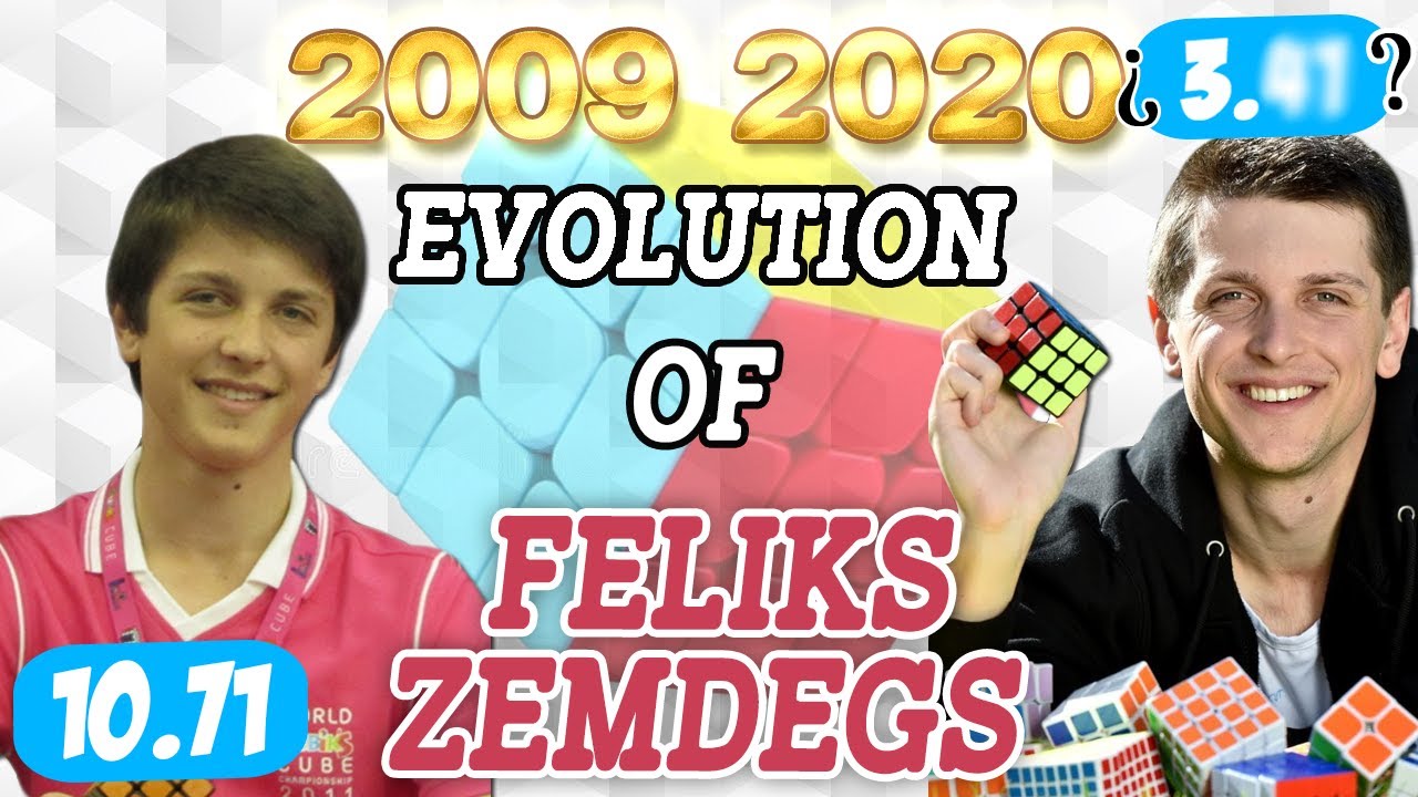 evolution-of-feliks-zemdegs-3x3-singles-2009-2020-youtube
