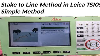 How to works Stake to Line on Leica TS10 total station?