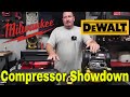 Milwaukee VS DeWalt, Cordless Compressor Show Down