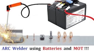 400 Amps ARC Welder using 12v 24v 48v setup from UPS Battery & Microwave Transformer