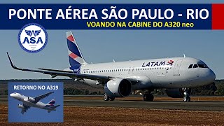 PONTE AÉREA voando na CABINE do A320 neo da LATAM - EP. 464