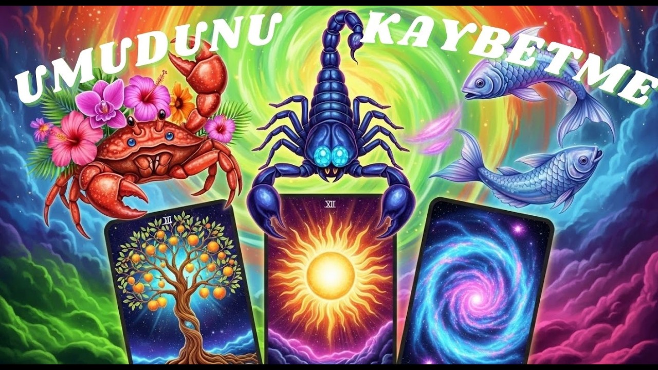 🦀YENGEÇ 🦂AKREP 🐟BALIK🍀UMUDUNU KAYBETME 🍀 #yengeçburcu #akrepburcu #balıkburcu #tarotaçılımı 