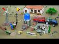 DIY Mini Tractor Builds Windmill & Water Tank System | Amazing Brick Farming Science Project