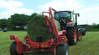 2017 Kubota M135GX III Tractor With Vicon BW2600 Bale Wrapper