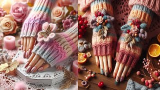 Beautiful Crochet Gloves 🧤 For Girls (Sharing Ideas) // #Crocheting #Crochetinspiration