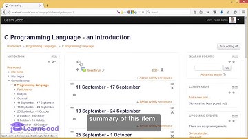 Moodle 3.0 Tutorial for Beginners - Sub Title and  Welcome Message