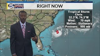 Tropical Storm Chris Steady