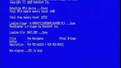 MSX Turbo-r A1ST Roboplay plays Moonblaster music