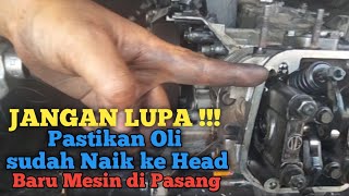 How to Check if the Oil Has Rised to the Head or Not After Replacing the Piston - Honda Beat