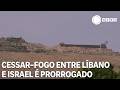 Cessar-fogo entre Líbano e Israel é prorrogado por 45 dias