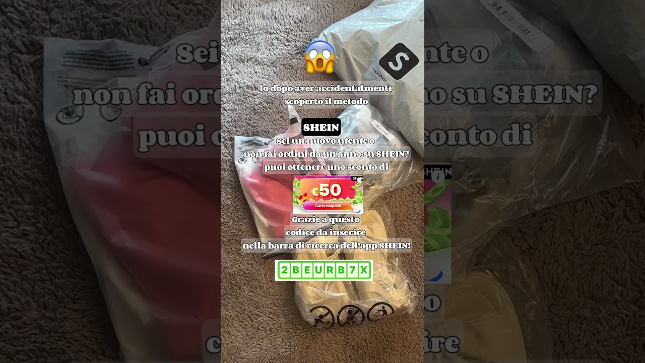 Buono Sconto Shein di 50&euro; #shein #sheinhaul #sheinforall #sheincode #sheinitalia #sheingals #shorts