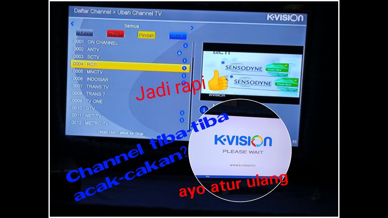 Cara mudah menyusun chanel yang tibatiba ngaco di receiver kvision