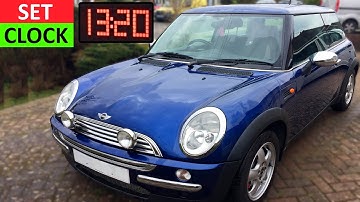 Hoe de tijd in te stellen op de Mini R50 R53 R53 2000-2006 First Generation