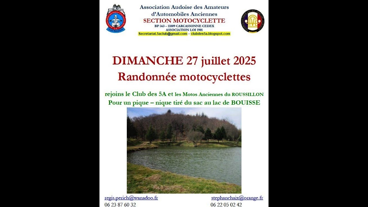 CLUB5A-SORTIE MOTOS DU 27 JUILLET 2025 LAC DE BOUISSE
