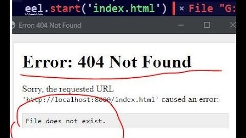 SOLVED]  eel python  Error 404 Not Found]