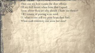 Sonnet 51: Thus can my love excuse the slow offence