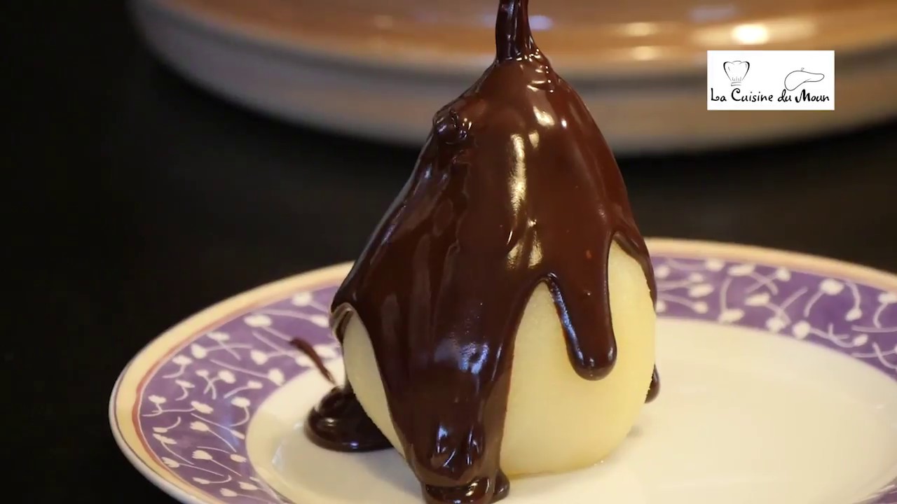 Poire nappée de Chocolat