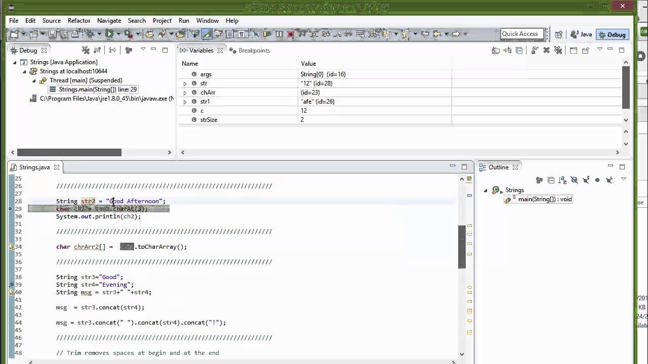 Java - string functions מחרוזות פונקציות - YouTube