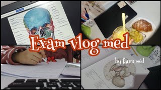 Exam vlog med| فلوق دراسي : تحضير للإمتحان ▪︎ اوراق و دروس لا تنتهي ▪︎ تعب▪︎جرعة تحفيز ?✏️?