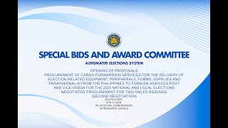 Special Bids and Awards Committee- Automated Elections System