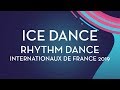Ice Dance Rhythm Dance | Internationaux de France 2019 | #GPFigure
